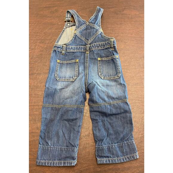 Gymboree 18-24 Month Overalls with Embroidered Dog‎ on Front Pocket 100% Cotton - Picture 3 of 5